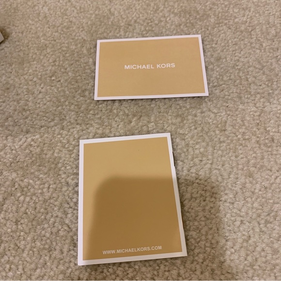 Michael Kors MK Navy Blue Heart Shape Leather Monogram Charms Bag Tag Boxed NEW - Picture 12 of 16